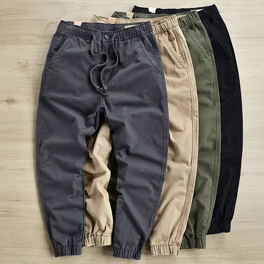 Men's Casual Slim Fit Jogger Pants - Elastic Waist Drawstring Tapered Trousers