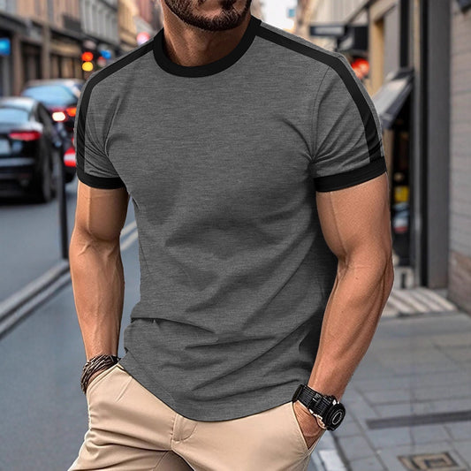 Men’s Contrast Trim Ringer T-Shirt – Casual Slim Fit Streetwear