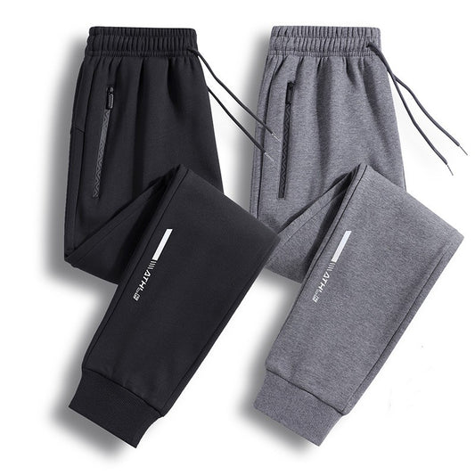 Men's Casual Solid Color Jogger Pants With Elastic Waistband