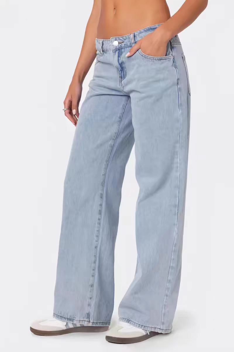 Women's High Waist Wide Leg Denim Jeans