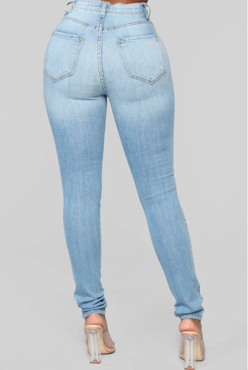 Women High-Waist Skinny Fit Denim Jeans
