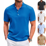 Men's Slim Fit Button Henley T-Shirt