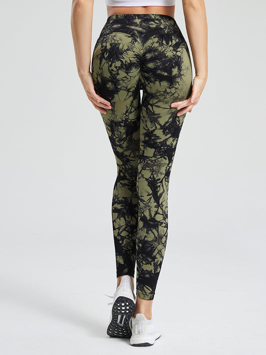 Women High Waist Tie Dye Active Leggings