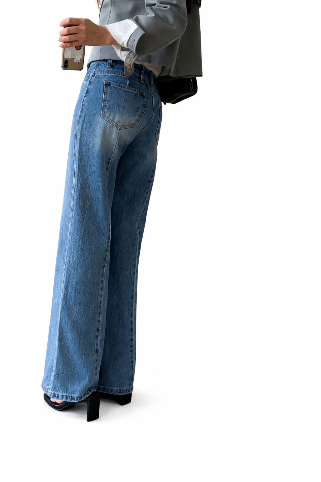 Women Casual Loose Fit Wide Leg Jeans