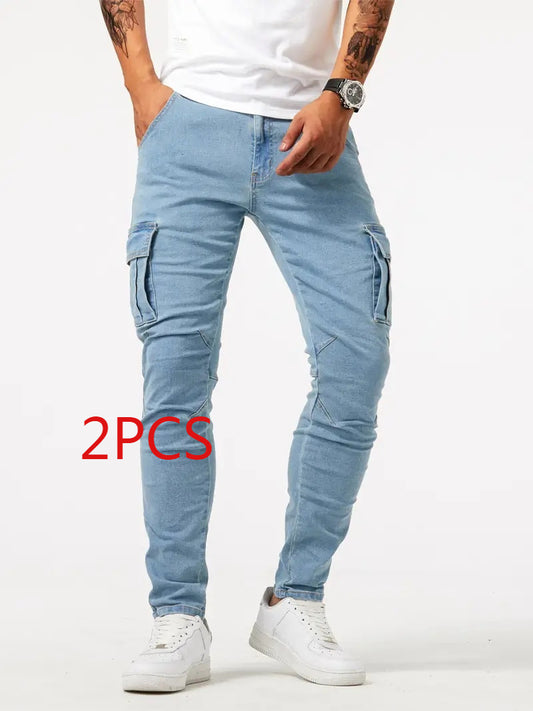 Men's Slim Fit Cargo Jogger Pants - Casual Stretch Trousers