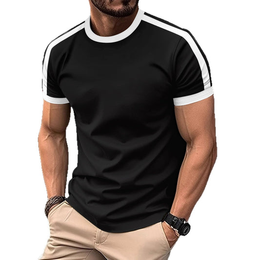 Men’s Contrast Trim Ringer T-Shirt – Casual Slim Fit Streetwear
